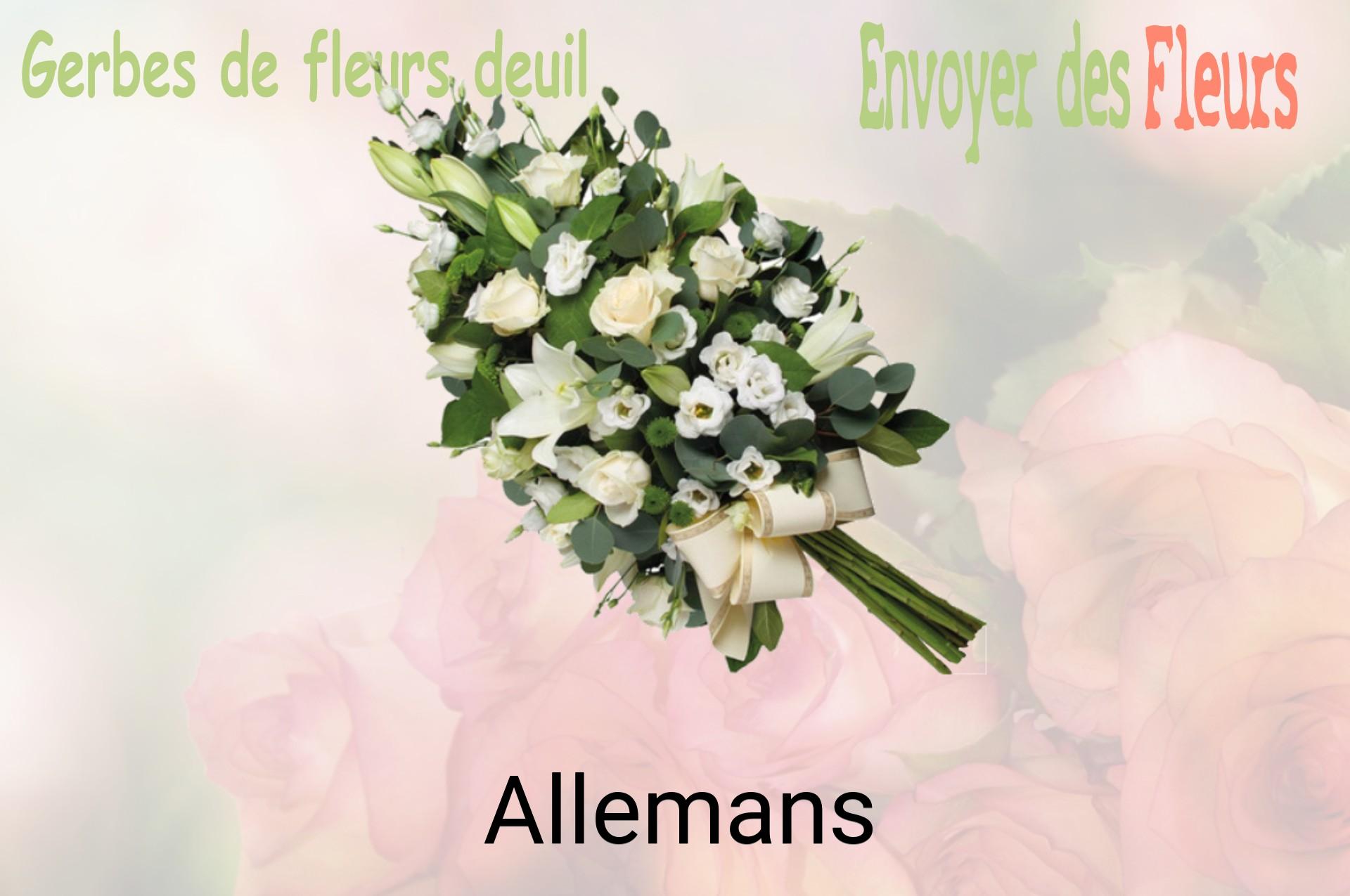 Gerbe de fleurs de deuil livrée à Allemans